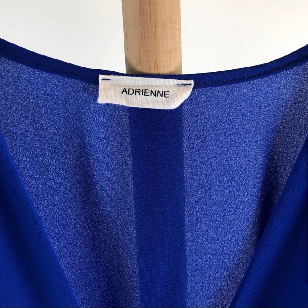 Adrienne Women's Royal Blue Chiffon Romper Size Large - Picture 3 of 4